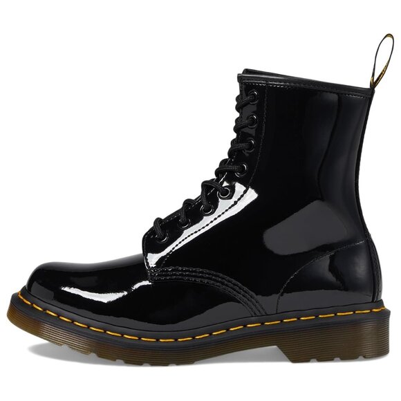 New Women's Doc Dr. Martens 1460 Patent Lamper Leather Boots Size 9 MSRP $170 - Picture 2 of 6